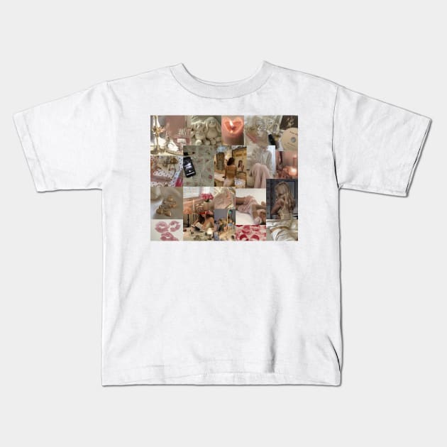 coquette aesthetic collage Kids T-Shirt by morgananjos